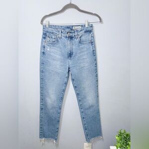 AG Adriano Goldschmied Blue Saige High Waist Straight Leg Jeans Size 26 EUC